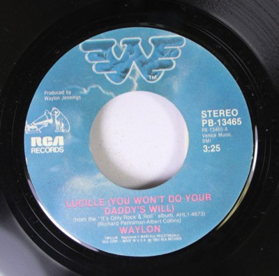 Country 45 Waylon - Lucille / Medley Of Hits On Rca Records