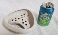 Vintage Triangle RARE SHAPE Flower frog art deco Marked pottery 1 piece