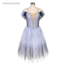 Sparkling Grey Tutu Dress Adult Girls Long Length Ballet Dance Tutu Performance