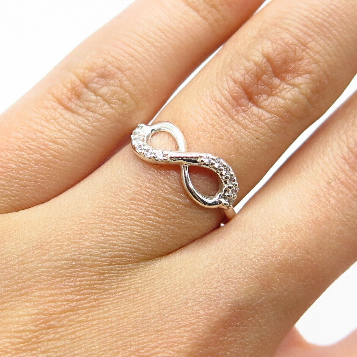 Sterling Silver CZ Infinity Ring Sterling Silver CZ Infinity Ring