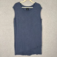 Active Life Dress Womens Large Blue Modal Jersey T Shirt Lounge Soft Sleeveless