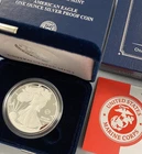 2025 P US Mint 1ozt .999 Silver Pf Eagle $1 w/Marine Corps Privy w/ogp L24549