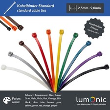 Kabelbinder 2,5/3,6/4,8/7,2/9,0mm Industriequ...
