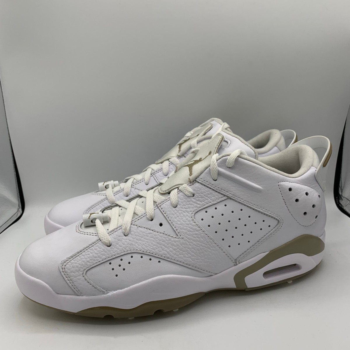 Nike Air Jordan 6 Retro Low Golf Shoes Mens Size 14 White Khaki