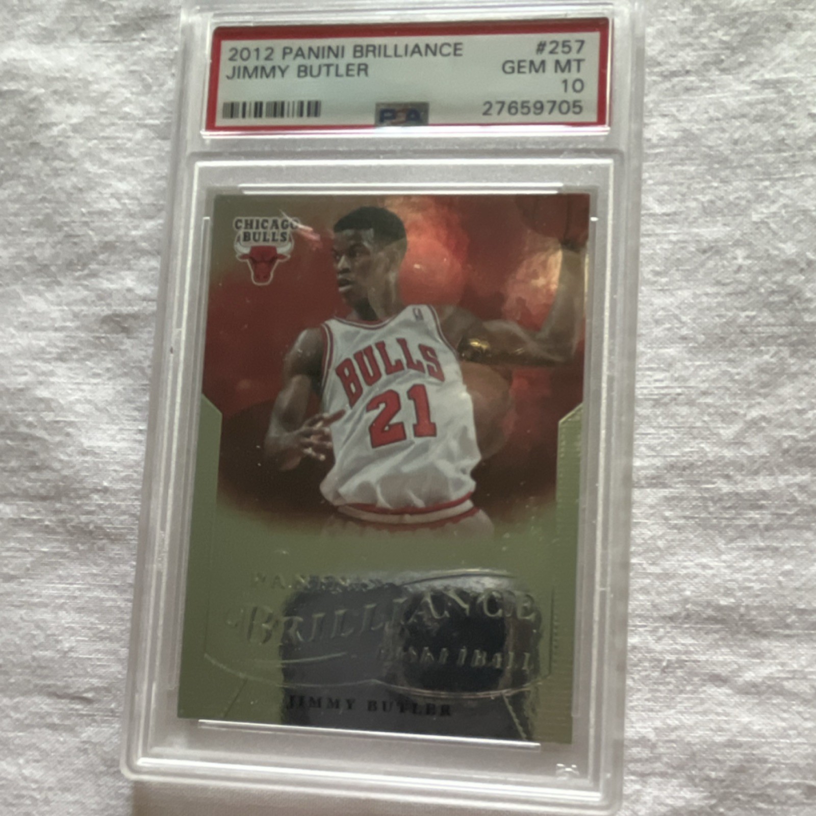 Panini 2012-13 Brilliance Jimmy Butler #257 PSA 10 Chicago Bulls NBA Base Card