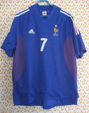 Maillot Foot Vintage Equipe De France Domicile 2002-2003, N°15 Thuram, Taille XL