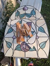 stained glass craft pieces lot