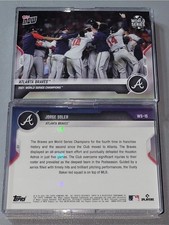 2021 Topps Now Atlanta Braves ERROR BACK World Series 15-card set Matzek Freeman