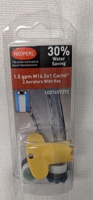 Neoperl Faucet Aerator Filter Screen Tom Thumb Size 1.5 gpm M16.5x1 Cache 2 pk
