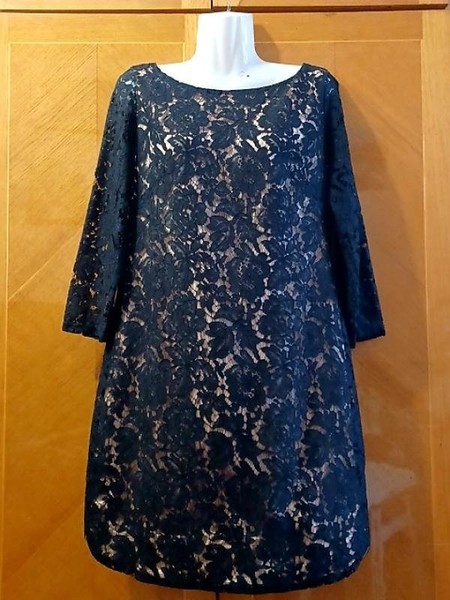 Women Vince Camuto Dress Black Lace 38
