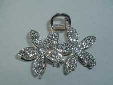 RHINESTONE FLOWER METAL HAIR CLAW CLIP UP DO HAIR ACCESSORY