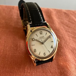Authentic Tissot Half-Rotor Automatic Bumper Type Gold Plated 1950's Vintage Watch Rare
