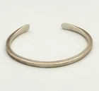 Vintage 925 Sterling Silver Minimalist Solid Cuff Bracelet