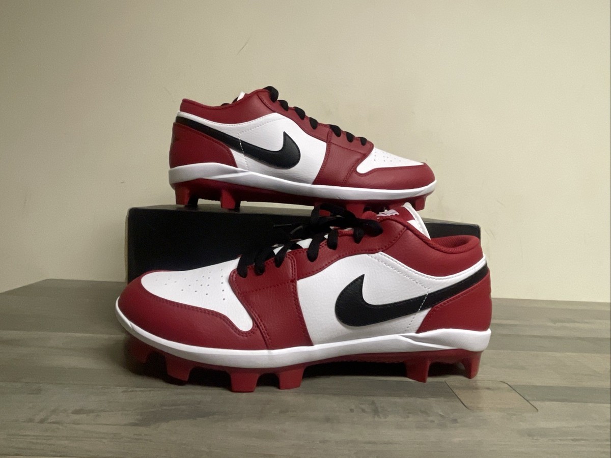 Nike Men’s Red and White Low-Top Cleats Jordan 11 Low TD Cleat  main image 3