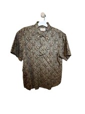 VTG Jantzen Men's Sz M Swimmer Tag Made in USA Paisley Short Sleeve.
