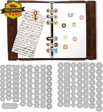 Page Tab Hole Reinforcement Cutting Dies 16 Patterns Carbon Steel 106X123Mm