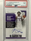 DE’AARON FOX 2017 Panini Chronicles Autographs /199 PSA 9 MINT Kings Spurs