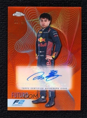 2023 Topps Chrome Formula 1 Futuro Orange Refractor 21/25 Ayumu Iwasa Auto j8o