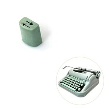 MARGIN RELEASE Key for Hermes 3000 Typewriter Vtg Original Keyboard Green Media thumbnail
