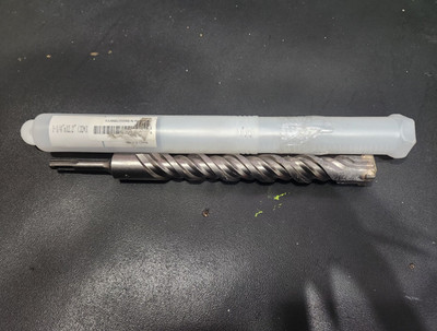 1-1/4 in x 12 in SDS Shank Rotary Hammer Drill Bit, Steel, Gray