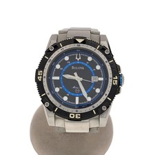 Bulova Quartz Analog Stainless Steel Watch Black C9601033 (Used)