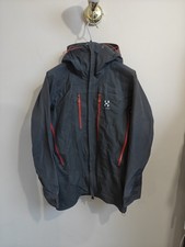 Haglofs Rando Pro Goretex Jacket Mens Size Small Grey Zip Up 