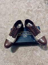 Stacy Adams Men's Leather Dress Shoes, Brown And Beige, Size 12