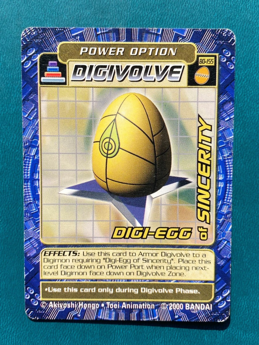 BO-155 Digi-Egg of Sincerity Digimon Card Digi-Battle Series 3 2000 Bandai  MP | eBay
