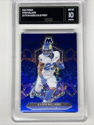 2024 Panini Mosaic Kyren Williams Mosaic No Huddle Blue 23/75 Jersey Match 10!
