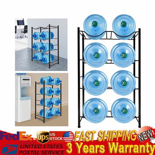 5 Gal Water Bottle Jug Rack Storage Holder 4 Tiers Water Bottle Rack ...
