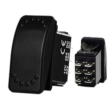 12V Momentary Rocker Switch 6 Pin DPDT (on) Off (on) Toggle Switch 3 Position