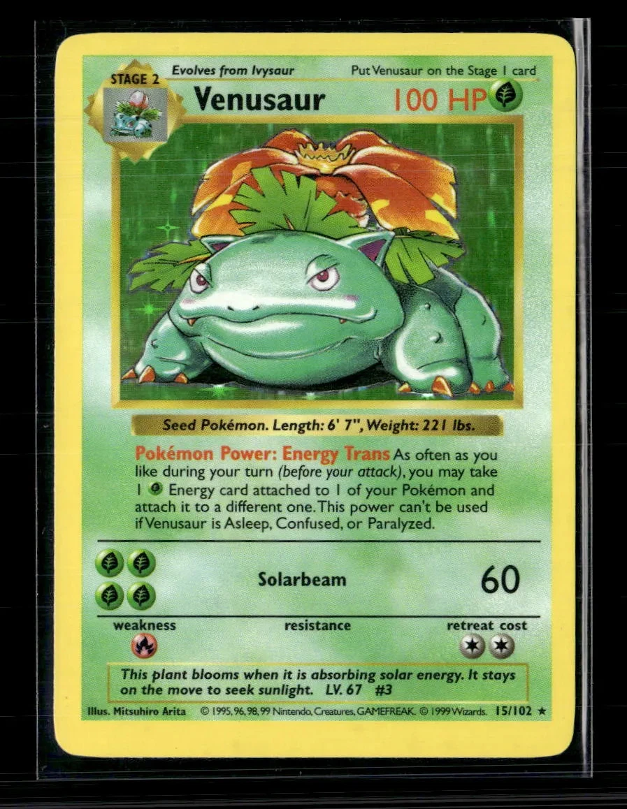 venusaur pokemon card ebay Venusaur Pokémon TCG Rare Base Set Individual Collectible Card Game Cards  for sale