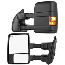 Power Heated Tow Mirrors 2PCS Ford Super Duty 2008-2016 F250-F550 Smoked