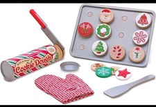 Melissa  Doug Slice and Bake Wooden Christmas Cookie Play Food Set.