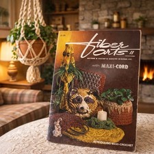 Fiber Arts II MAXI-CORD Crochet Basketry Weaving Home Decor Animals - 1977