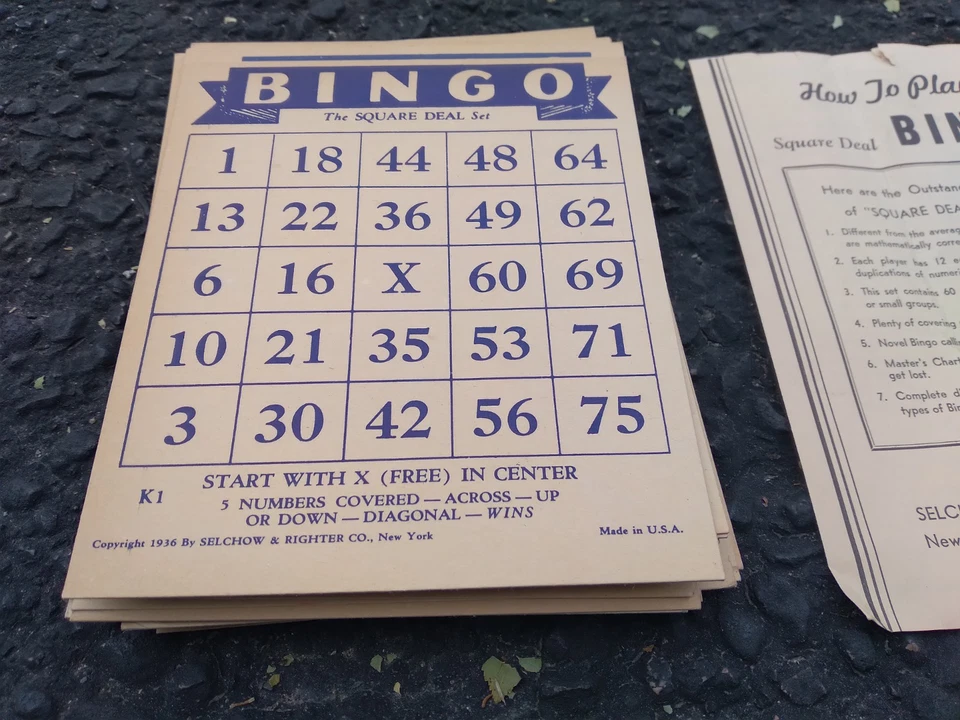 Vintage 1935 Bingo Cards 40 Selchow & Righter - Image 2 of 4