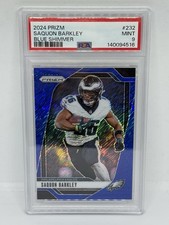 2024 Panini Prizm Saquon Barkley Blue Shimmer Prizm PSA 9 /25 Eagles
