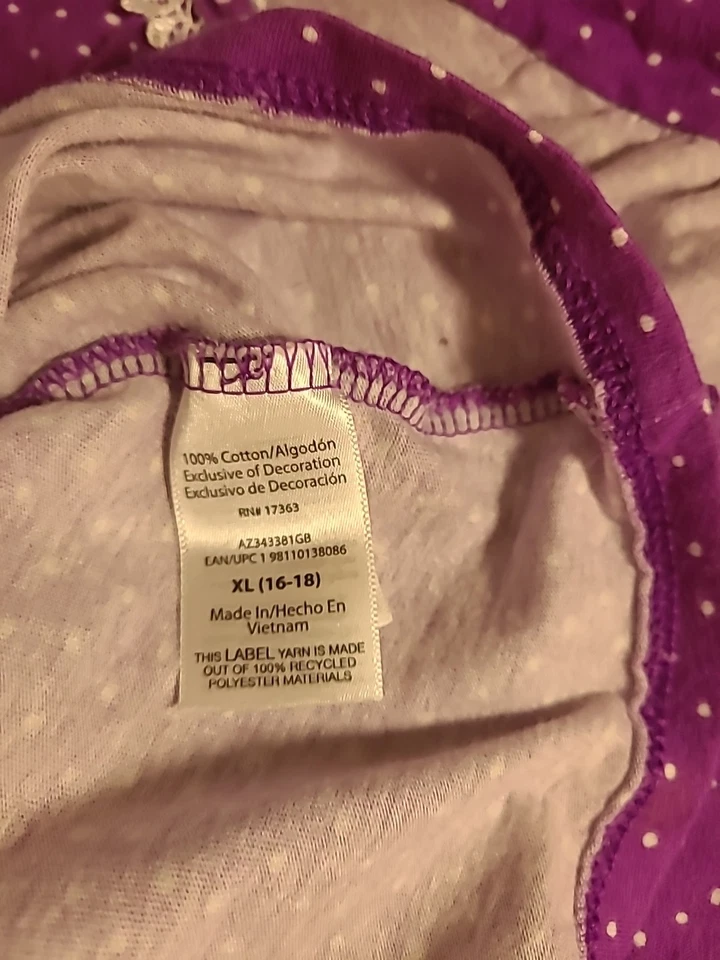 Camisón Aria Collection Talla XL Sin Mangas Largo Medio, Púrpura Con Bolsillos Foto 4 de 4