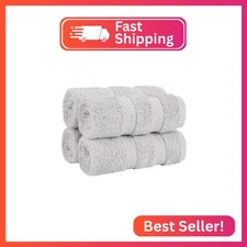 American Soft Linen Luxury Washcloths for Bathroom, 600 GSM 100% Cotton 4 Piece 
