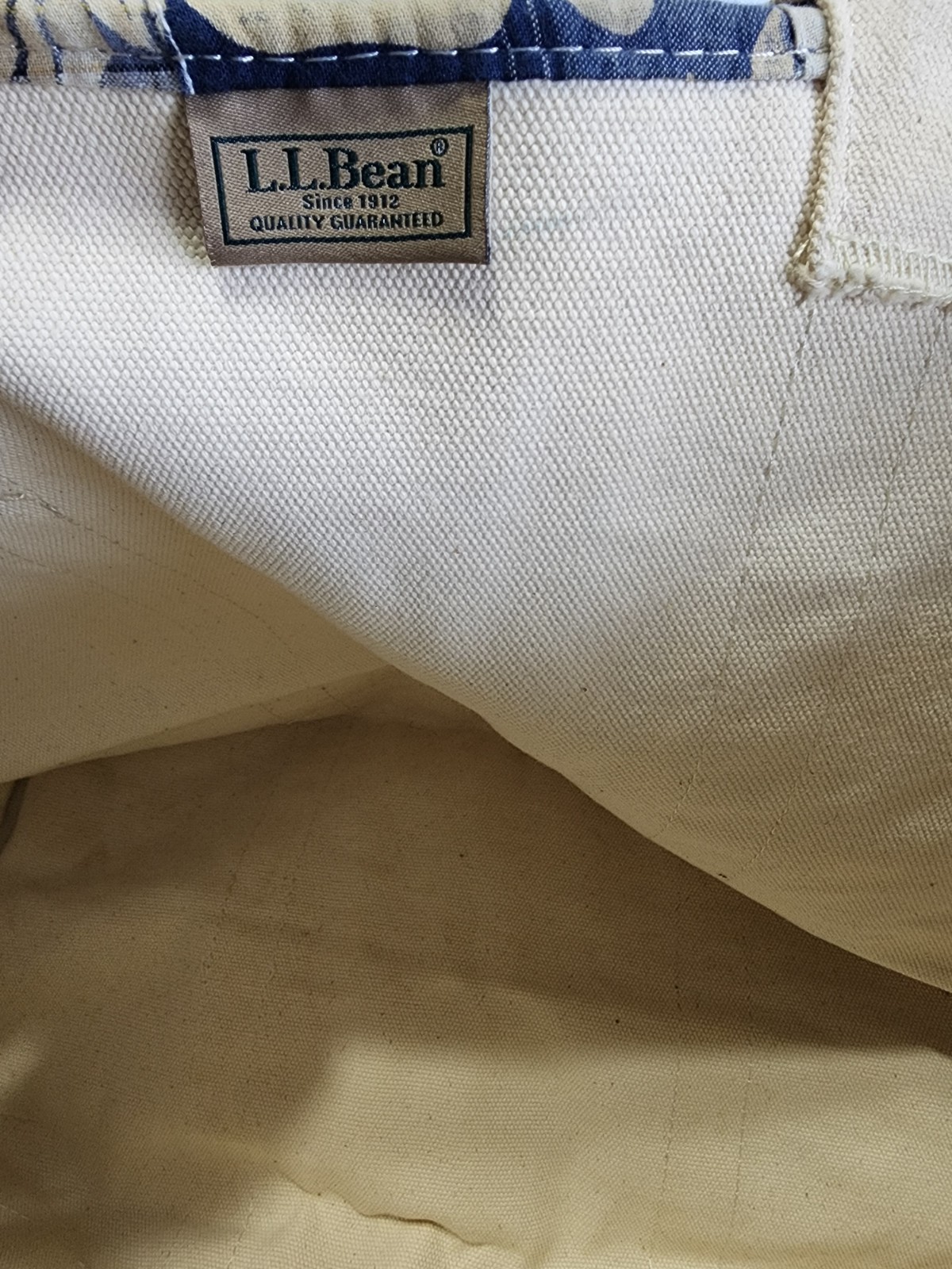 LL Bean Large Patchwork Madras Open Top Tote in B… - image 15