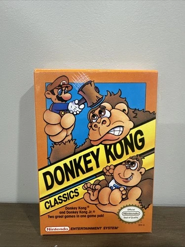 Donkey Kong Classics 1988 Nintendo NES Game Box Only Vintage