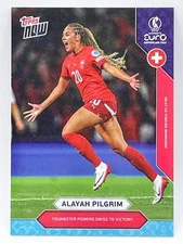 Alayah Pilgrim 2025 Topps Now Women's Euro #8 RC /113 Switzerland Roma IN HAND!