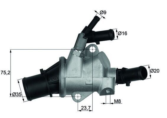 NEU - Mahle TI14888 Thermostat, KüHlmittel FüR Alfa Romeo Passend FüR Fiat-image