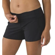 Lululemon Run Times Short (4-way Stretch 4") Black Size 10