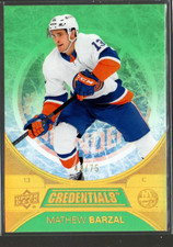 2021-22 Upper Deck Credentials Neon Green #23 Mathew Barzal /75
