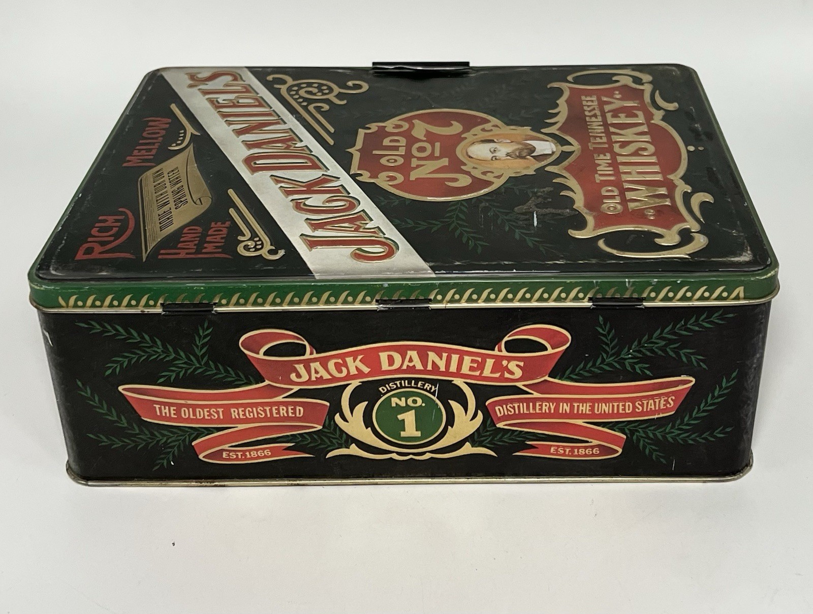 Vintage Jack Daniels Old No. 7 Tennessee Whiskey Poker Set Cards Chips Tin