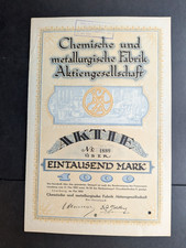 Chemische und metallurgische Fabrik AG 1000 Mark 1922 L&uuml;neburg