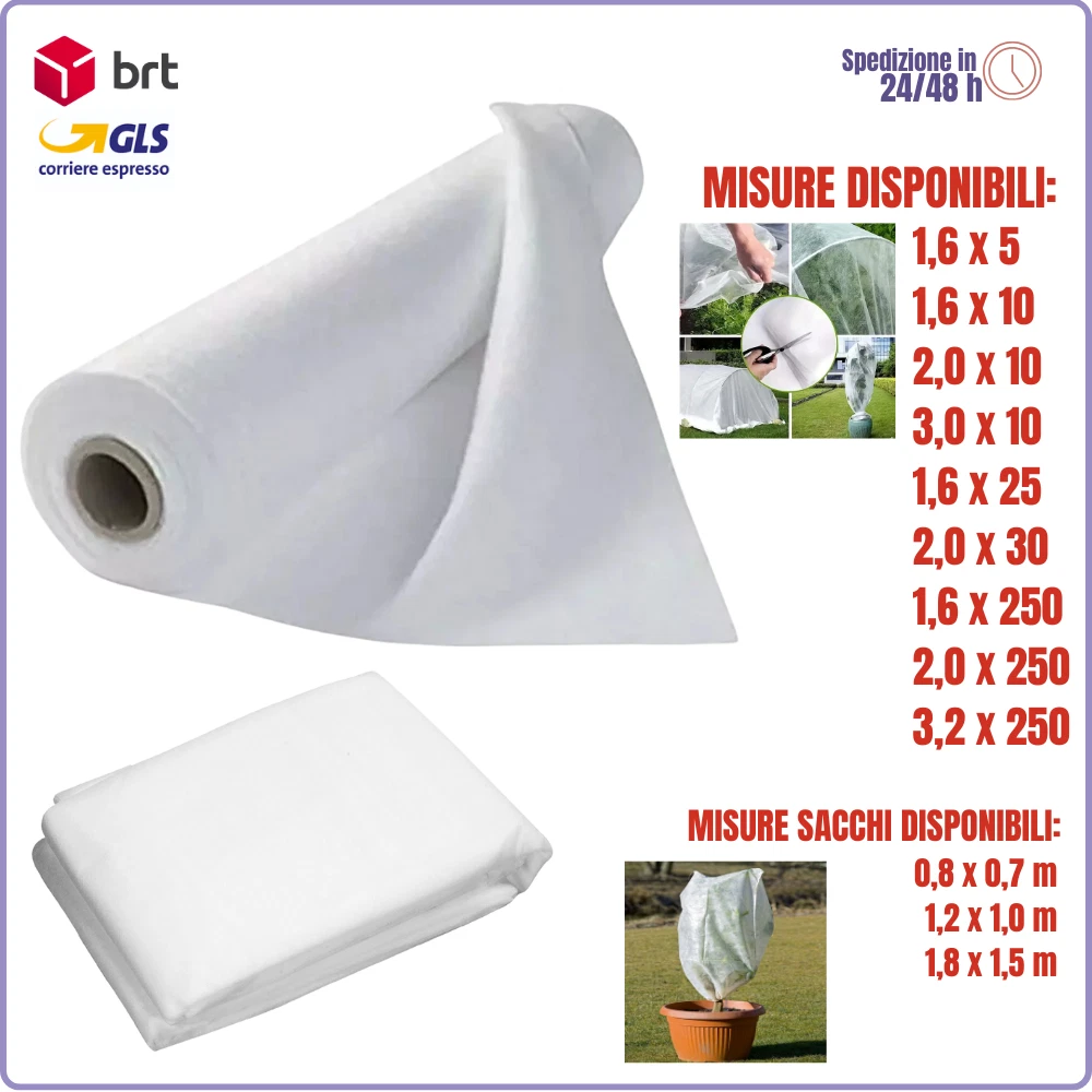 Telo In Tessuto Non Tessuto Invernale Per Piante – 1,1m X 100m, 17g/m², Protezione Antigelo, Traspirante, Resistente UV - 2