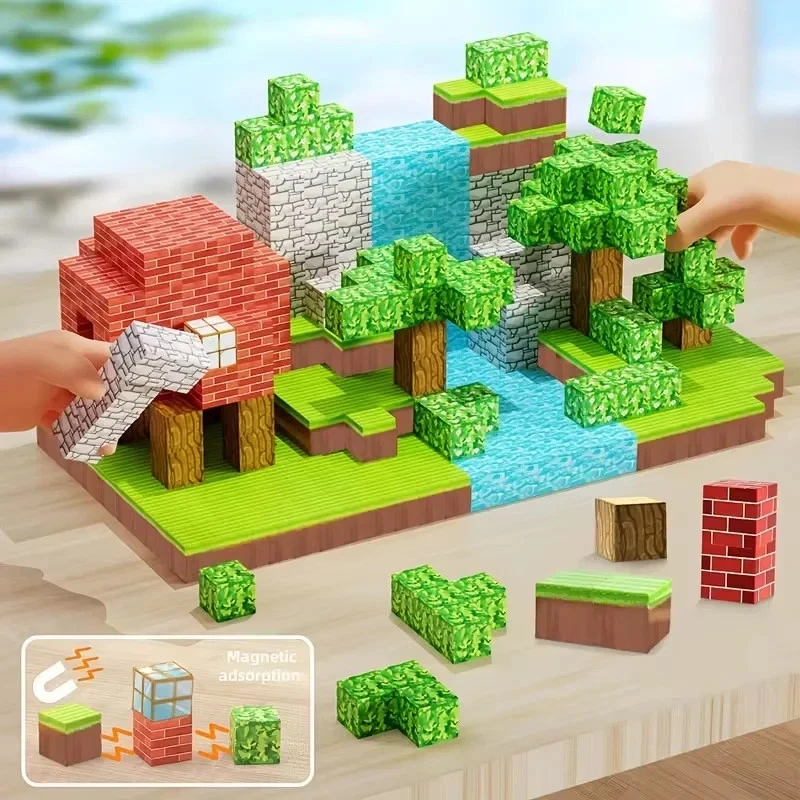 500PCS Magnetic Minecraft Building Blocks Set W/Doll Puzzle 14+ Children GiftsAU