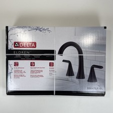Delta 35847LF-BL Eldren Two Handle Widespread Bathroom Faucet in Matte Black